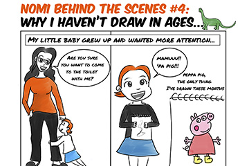 Webcomic Mum Artist Behind Scenes - Time Management Drawing